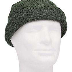 Bonnet militaire type US Watch Cap Mil-Tec en laine 100 % - Vert olive