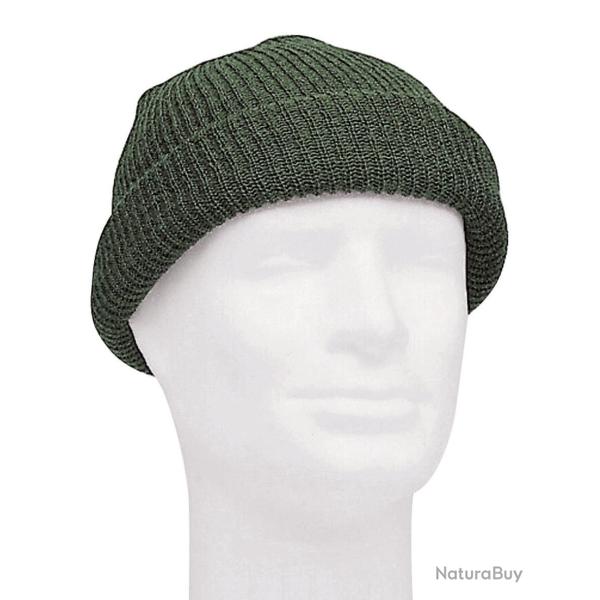 Bonnet militaire type US Watch Cap Mil-Tec en laine 100 % - Vert olive