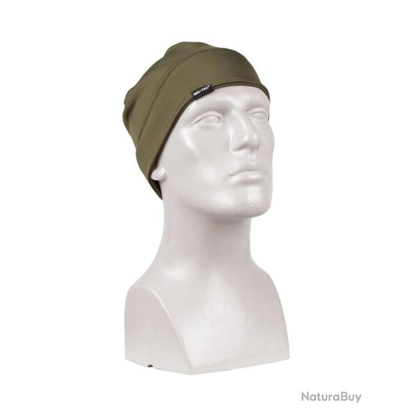 Bonnet polaire Mil-Tec �lastique coupe-vent en polyester - Vert olive