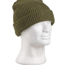 Bonnet tricot Mil-Tec en polyacrylique grammage interm&eacute;diaire - Vert olive / Taille unique
