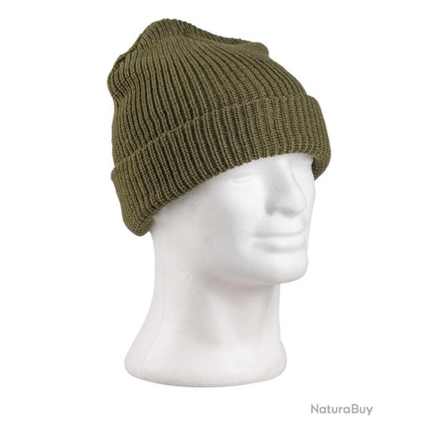 Bonnet tricot Mil-Tec en polyacrylique grammage interm�diaire - Vert olive / Taille unique