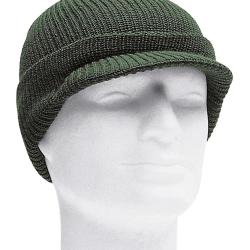 Bonnet type US Watch Cap Mil-Tec en polyacrylique tricot&eacute; - Vert olive