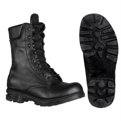 Bottes de combat Mil-Tec type n&eacute;erlandais en cuir pleine fleur - Noir / 22,5 (Mondopoint)