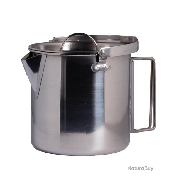 Bouilloire de bivouac Mil-Tec en acier inoxydable 0,7 L avec anse - Autre