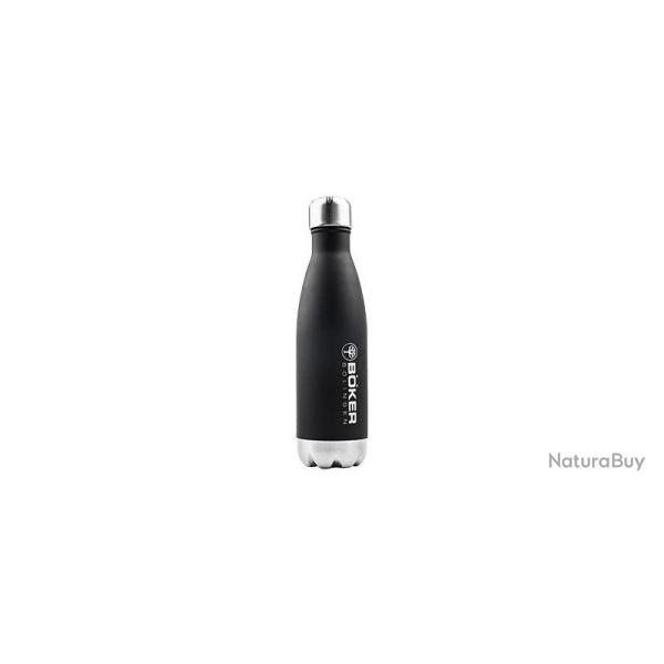 Bouteille isotherme Boker 500 ml en acier inoxydable - Noir
