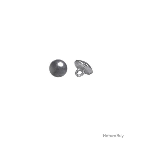 Bouton Mil-Tec de type fran�ais en m�tal diam�tre 15 mm - Argent