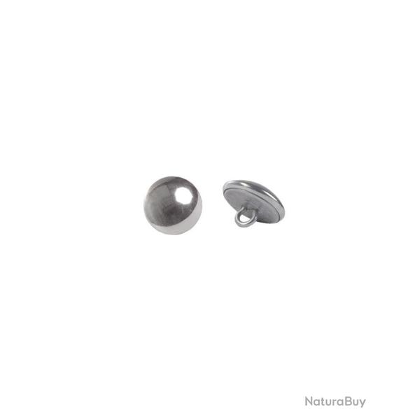 Bouton Mil-Tec de type fran�ais en m�tal diam�tre 20 mm - Argent