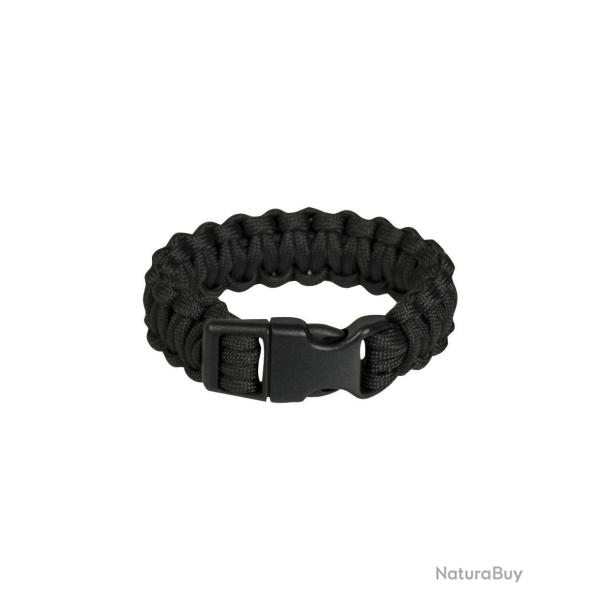 Bracelet paracorde Mil-Tec polyester tress� large fermoir - Noir / M