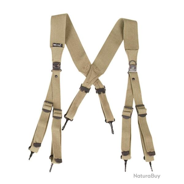 Br�lage de suspension type US M36 Mil-Tec pour ceinturon, lot de 5 - Beige