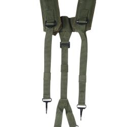 Br&ecirc;lage militaire type US LC2 Mil-Tec en polyester &agrave; bretelles - Vert olive