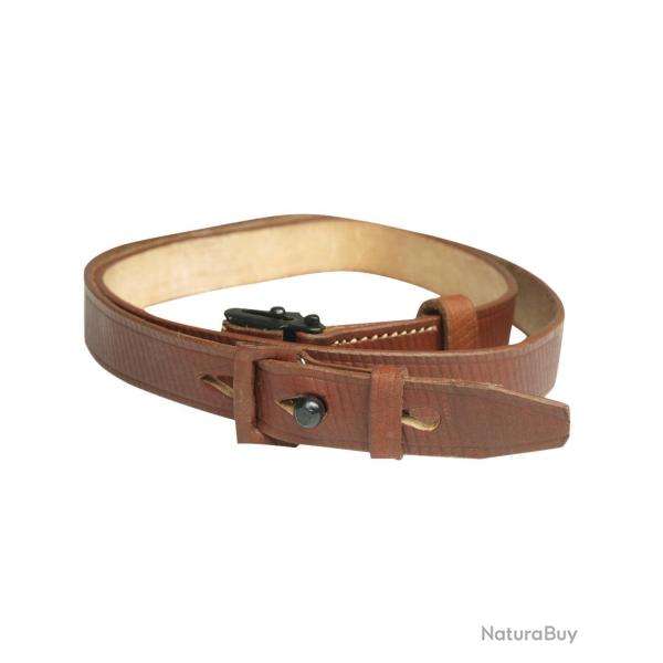 Bretelle de combat 2 points Mil-Tec type K98k en cuir - Marron