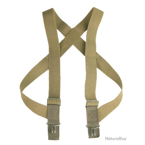 Bretelles Mil-Tec �lastiques � crochets m�talliques port - Coyote