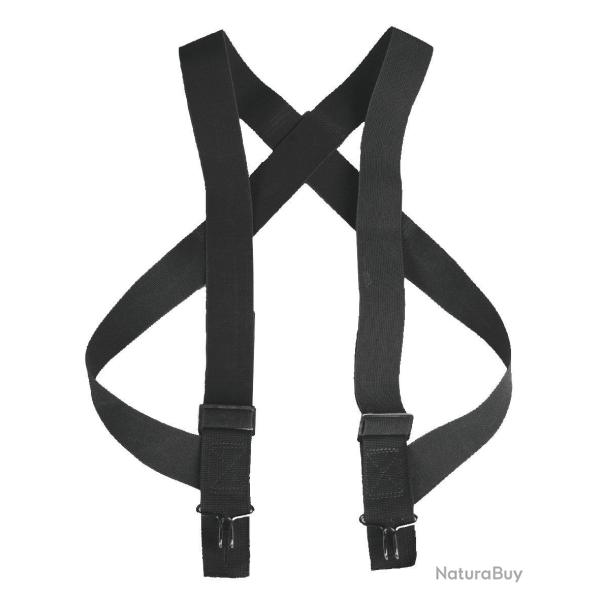 Bretelles Mil-Tec �lastiques � crochets m�talliques port - Noir