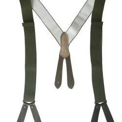 Bretelles Mil-Tec type Bundeswehr &agrave; boutonner 130 cm - Vert olive / S