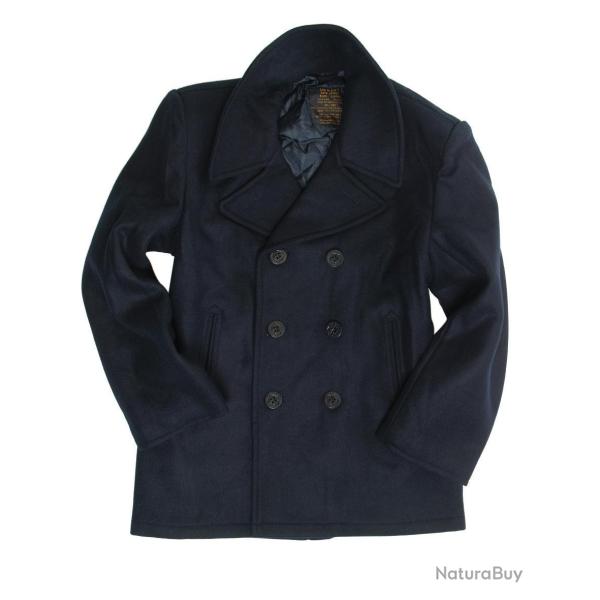 Caban type US Navy Mil-Tec en laine et viscose doubl� - Bleu marine / M