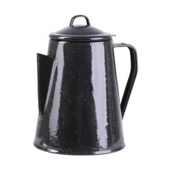 Cafeti&egrave;re &eacute;maill&eacute;e Mil-Tec avec percolateur 2 litres 8 tasses - Noir