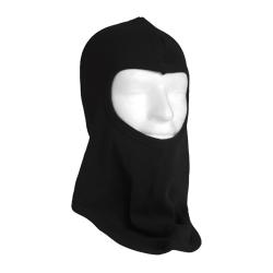 Cagoule Mil-Tec en coton &agrave; visage ouvert coupe longue couvrant - Noir