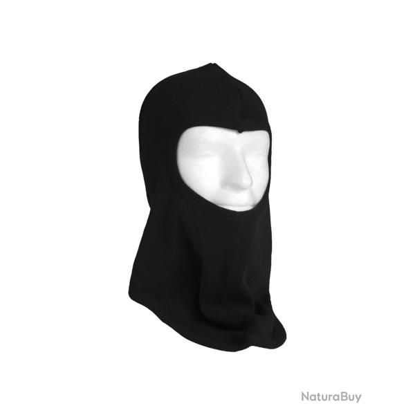 Cagoule Mil-Tec en coton � visage ouvert coupe longue couvrant - Noir