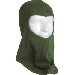 Cagoule Mil-Tec en coton &agrave; visage ouvert coupe longue couvrant - Vert olive