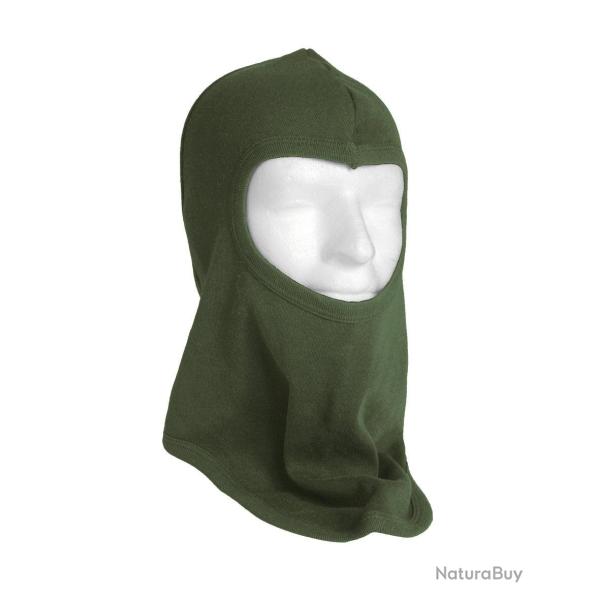 Cagoule Mil-Tec en coton � visage ouvert coupe longue couvrant - Vert olive