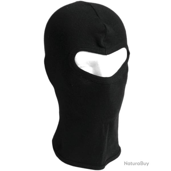 Cagoule Mil-Tec en coton c�tel� fin avec ouverture aux yeux - Noir