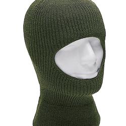 Cagoule tactique Mil-Tec en acrylique tricot&eacute; &agrave; visage ouvert - Vert olive