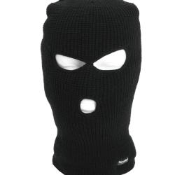 Cagoule trois trous Mil-Tec en acrylique doubl&eacute;e polyester - Noir