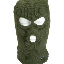 Cagoule trois trous Mil-Tec en acrylique doubl&eacute;e polyester - Vert olive