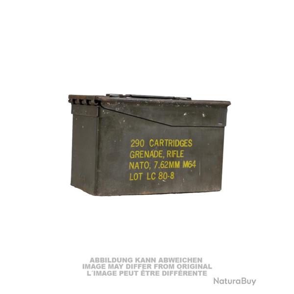 Caisse � munitions m�tallique US calibre 50 de 28 x 18 x 14 cm d'occasion - Autre