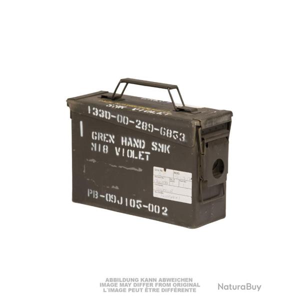 Caisse � munitions m�tallique US pour calibre 7,62, surplus d'occasion - Autre