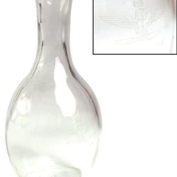 Carafe en verre grav&eacute;e d'un litre de l'arm&eacute;e italienne, stock - Noir / Argent