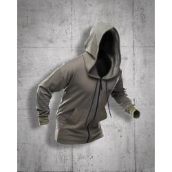 Cardigan &agrave; capuche femme GK Undercover Anonymous - Kaki / XL