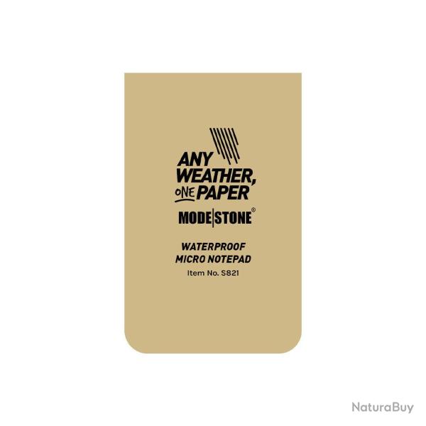 Carnet Modestone mini tout-temps 28 pages format poche - Tan