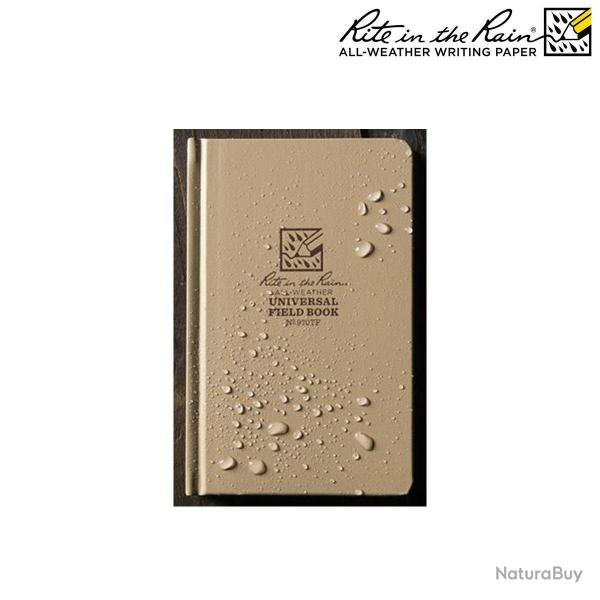 Carnet Rite In The Rain � reliure cousue 12 � 19 cm 160 pages - Beige