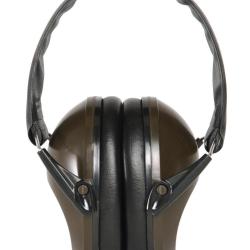 Casque anti-bruit Mil-Tec pliable &agrave; coquilles ABS et arceau - Vert olive