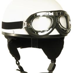 Casque de reconstitution demi-coque Mil-Tec coque ABS calotte - Blanc / XL