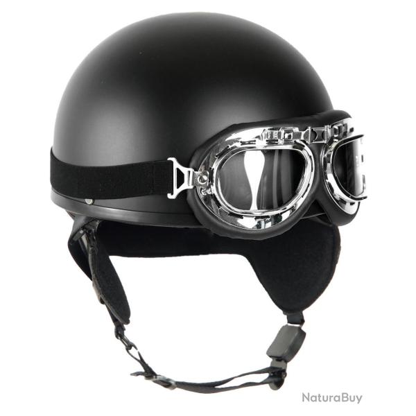 Casque de reconstitution demi-coque Mil-Tec coque ABS calotte - Noir / M