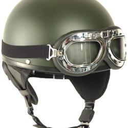 Casque de reconstitution demi-coque Mil-Tec coque ABS calotte - Vert olive / XL