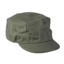 Casquette de campagne type US Mil-Tec en coton serg&eacute; chevrons - Vert olive / S