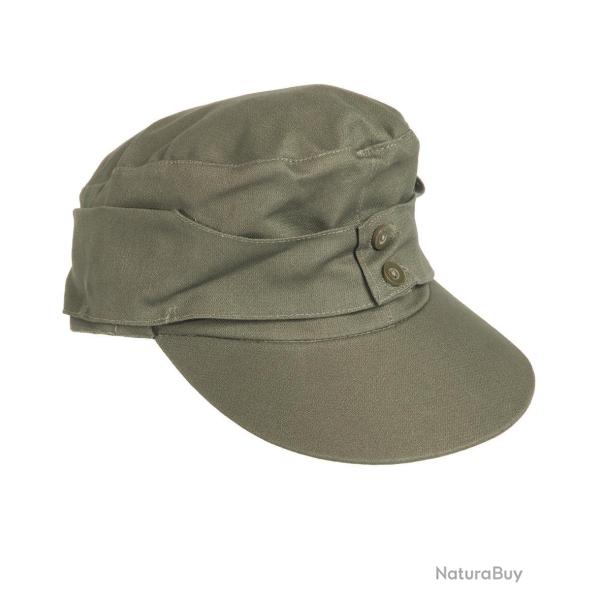 Casquette de montagne type M43 Mil-Tec en coton moleskine - Vert olive / 56 cm