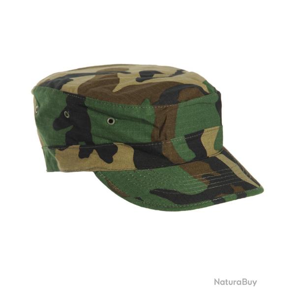 Casquette de treillis type US Mil-Tec BDU en coton ripstop - Woodland / L
