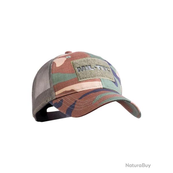 Casquette Mil-Tec Baseball Trucker polycoton 65/35 - Woodland