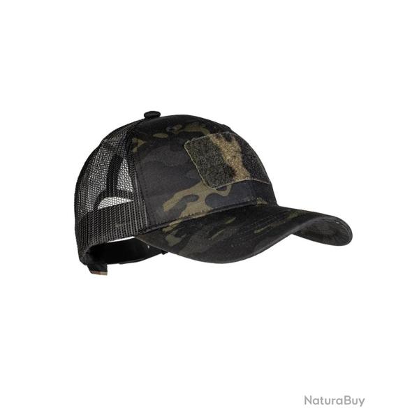 Casquette Mil-Tec Baseball Trucker polycoton 65/35 - Multicam Noir