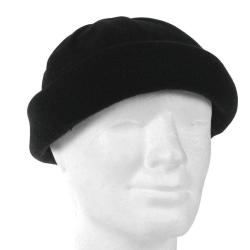 Casquette ronde Mil-Tec Round Cap en coton &agrave; bord tricot&eacute; - Noir