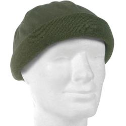 Casquette ronde Mil-Tec Round Cap en coton &agrave; bord tricot&eacute; - Vert olive