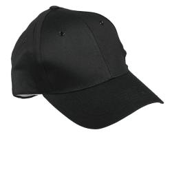 Casquette type baseball Mil-Tec en 100 % coton &agrave; visi&egrave;re - Noir