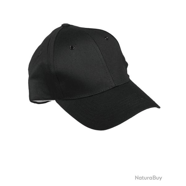 Casquette type baseball Mil-Tec en 100 % coton � visi�re - Noir