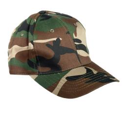 Casquette type baseball Mil-Tec en 100 % coton &agrave; visi&egrave;re - Woodland