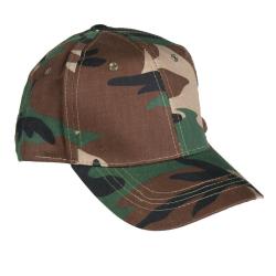 Casquette type US Mil-Tec pour enfant en coton avec r&eacute;glage - Woodland