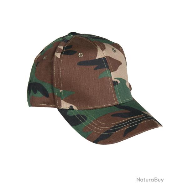 Casquette type US Mil-Tec pour enfant en coton avec r�glage - Woodland